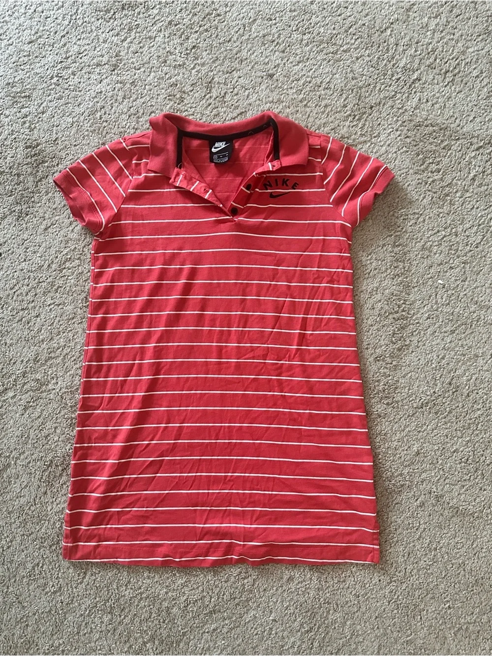Nike Pink Striped Polo Dress for Kids